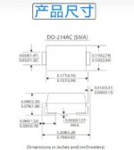 100pcs SS26 SMD Diode 2A/60V Schottky Diodes SMA Package Type A DO-214AC Model SB260 - Image 6