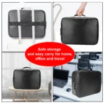 Fireproof & Water-Resistant Document Organizer Bag 4-Layer Large Space,File Storage Case with Lock Safe for Important Documents - Image 14