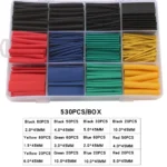 530/560/580/850pcs Thermoresistant tube heat shrink tubing, Insulation Sleeving Polyolefin 2:1 Shrink wrapping Assorted box kit - Image 2