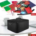 Fireproof & Water-Resistant Document Organizer Bag 4-Layer Large Space,File Storage Case with Lock Safe for Important Documents - Image 3
