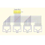 1PCS 4 way 4 port RJ45 8p8c female socket to terminal block adapter pcb board Network RJ45 Ethernet connector DIN Rail Mount - Image 6