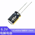 6.3V820uf 8x12mm Aluminum Electrolytic Capacitor 6.3v 820uf 820mf 820MFD 820uf6.3v 820mf6.3v 1000UF 2200UF 3300UF - Image 2