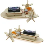 DIY Boat Model Material Set Wood Boat Building Kit 3D Assemble Wooden Paddle Steamer Creative Teaching Educational Science - Image 3
