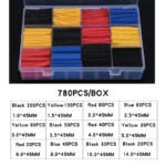 530/560/580/850pcs Thermoresistant tube heat shrink tubing, Insulation Sleeving Polyolefin 2:1 Shrink wrapping Assorted box kit - Image 7