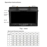 LCD5802D LCD5802S 5802 5.8G 40CH 7 Inch Raceband FPV Monitor 800x480 With DVR Build-in Battery Video Screen For FPV Multicopte - Image 8