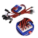 Rc 12 LED Lighting System Kit Smart Simulation Lights 1/10 Drift On Road RC Car Yokomo Tamiya Hop-up options Remote Control - Image 2