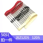 50pcs 2EZ12D5 2EZ15D5 Zener Diode 2W 12v 15v Plastic Package Straight Plug DO-15 Braid with Regulator Tube 12V ZY12 Plug-in 12D5 - Image 2
