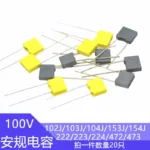 20pcs Polypropylene Safety Plastic Film 100v 102J 103J 153J 154J 223J 224J 472J 473J 1nF 15nF 4.7nF DIP2 P5 - Image 2