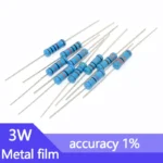 10pcs 3W Metal Film Resistor 2R 20R 200R 2K 20K 200K 2 20 200 Ohm R K 1% Five-Color Ring Resistance 0.1R-910K - Image 3
