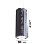 400V220UF 18x45mm Aluminum Electrolytic Capacitor 220mf400v 220uf400v 400v 220uf 400wv 220mf 400vdc 220MFD 4.7uf 8.2uf 10uf 15uf - Image 2