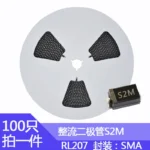100pcs SMA S2M Rectifier Diode SMD Package DO-214AC 2A/1000V 2A/1000V RL207 - Image 3