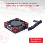 SURPASS Rocket Cooling fan 40mm Alloy Fan Rotates16000 rpm 8.5V for 1/10 1/8 RC Car 540 550 Brushless Motor ESC Fast Cooling - Image 5