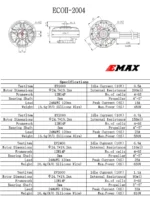 4pcs Emax ECO II Series 2004 1600KV 2000KV 2400KV 3000KV Brushless Motor4S-6S Lipo Battery for RC Drone FPV Racing - Image 8