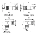 M8 waterproof sensor connector male & female plug 3/4 pin Straight type wire connector Screw Threaded coupling 3Pin/4Pin - Image 9