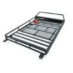 Large Size Luggage Carrier Roof Rack with LED Light Bar for 1/10 RC Crawler Car Axial SCX10 90046 Traxxas TRX4 - Image 4