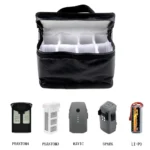 155x115x90mm Fireproof Explosion-Proof Safety Bag Built-in 8 Compartments for RC Model Airplane Helicopter FPV Drone Batteries - Image 2