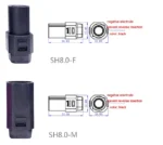 Amass SH8.0 Large Current Flame Retardant Power Plug Male Female Connector AS250-1/-2 8mm for RC Model Battery DC500V 150A 6AWG - Image 8