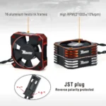 Rocket 25mm 30mm 35mm 40mm 50mm Metal Motor Cooling Fan Fan Heat Sink Fan Cover for 1/10 1/8 1/5 1/12 RC Car Brushless Motor ESC - Image 6
