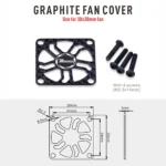Rocket 40x40MM 30x30MM carbon cooling fan cover & M3 * 14mm 4pcs screws RC motor / electric regulating fan protection cover - Image 8