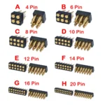 2 pcs Male Spring Loaded Pogo Pin Connector  4 6 8 10 12 14 16 20 Pin Dual Row Surface Mount SMT DIP Height 7.0mm Pitch 2.54 mm - Image 22