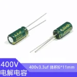 400V3.3UF 6x11mm Aluminum Electrolytic Capacitor 3.3uf400v 400v 3.3uf 400v3.3mf 3.3mf400v 400v3.3MFD 400wv 400vdc 3.3mf 4.7uf - Image 3