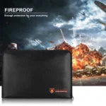 Portable Fireproof Water Resistant Document Bag Large Capacity Money File Folder Safe Bag with A4 Size 12 Pockets Zipper Closure - Image 19