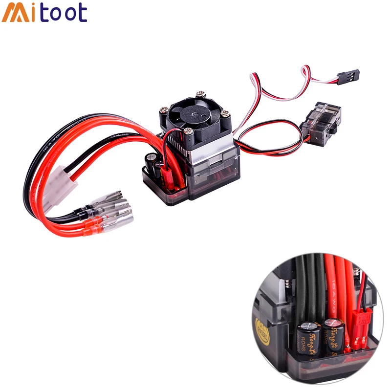 HTB1CG4zg9zqK1RjSZPcq6zTepXaN.webp 7.2-16V High Voltage ESC 320A Brushed Speed Controller Fan For RC Car Truck Boat - Image 1