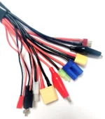 High Quality 10 in 1 Charging Adapter 4.0MM Banana Connector to DEANS XT60 XT90 EC5 JST Connect For Imax B6 B6AC Battery Charger - Image 2