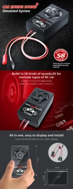 G.T.Power Engine Sound Simulated System For RC Car Axial SCX 10 II WRAITH TRX4 - Image 7