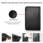 Portable Fireproof Water Resistant Document Bag Large Capacity Money File Folder Safe Bag with A4 Size 12 Pockets Zipper Closure - Image 15