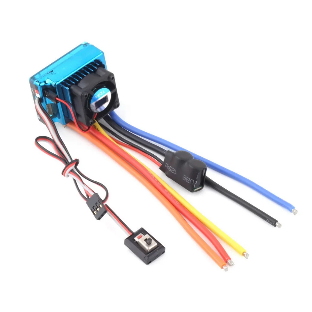 HTB1Ve0NXRGw3KVjSZFwq6zQ2FXaQ.webp New 120A Sensored Brushless ESC Speed Controller T plug for 1/8 1/10 1/12 RC Car Crawler Wholesale - Image 1