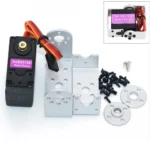 HJ S3315D Metal 15KG Torque Brushed Motor 180 Rotating Digital Robot RC Servo with Long and Short Straight U Mouting - Image 2