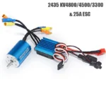 RC 2435 KV4800 / 4500 / 3300 4P Sensorless Brushless Motor with 25A Brushless ESC for 1/16 1/18 RC Car Off Road Truck