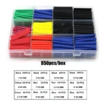 530/560/580/850pcs Thermoresistant tube heat shrink tubing, Insulation Sleeving Polyolefin 2:1 Shrink wrapping Assorted box kit - Image 8