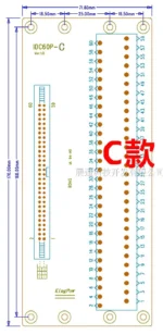 1pcs d-sub db44-m7 44pin Female Port Din Rail Mounting Terminal Block Adapter Converter - Image 4