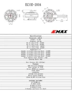 4pcs Emax ECO II Series 2004 1600KV 2000KV 2400KV 3000KV Brushless Motor4S-6S Lipo Battery for RC Drone FPV Racing - Image 7