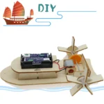 DIY Boat Model Material Set Wood Boat Building Kit 3D Assemble Wooden Paddle Steamer Creative Teaching Educational Science - Image 7