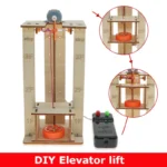 DIY Electric Remote Control Lift Elevator Wooden Model Kit Science School Projects Experiment Science Toys For Kids Education