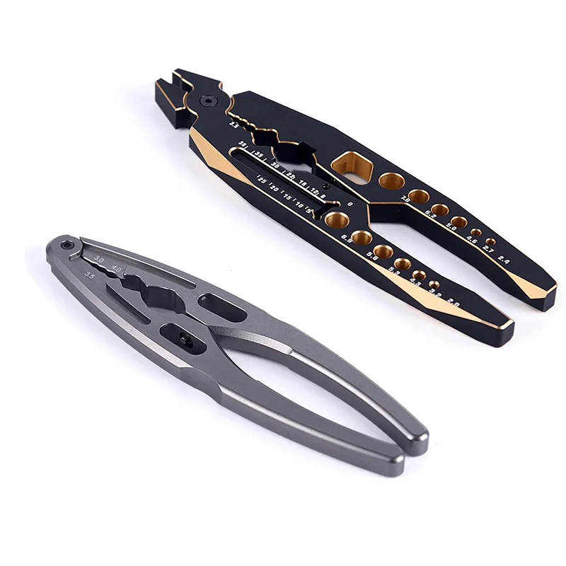 Hc6f54446c6de499eaa4b00127621f071m.webp Remote Control Car Assembly Tool All-metal Multi-function RC Shock-Absorbing Tool Pliers Ball Nose Pliers Suspension Lever Tool - Image 1
