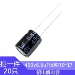 450V6.8UF 10x17mm 450v 6.8uf 450v6.8mf 450v6.8mfd Aluminum Electrolytic Capacitor 6.8mf450v 450Volt 450wv 450vdc 6.8mf 10uf 15uf - Image 7