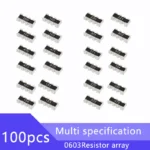 100pcs 0603*4 8P4R 2*4P SMD Network Resistor Array 2R4 2.4 24 240 Ohm R 2.4K 24K 240K 241 242 243 244 - Image 2