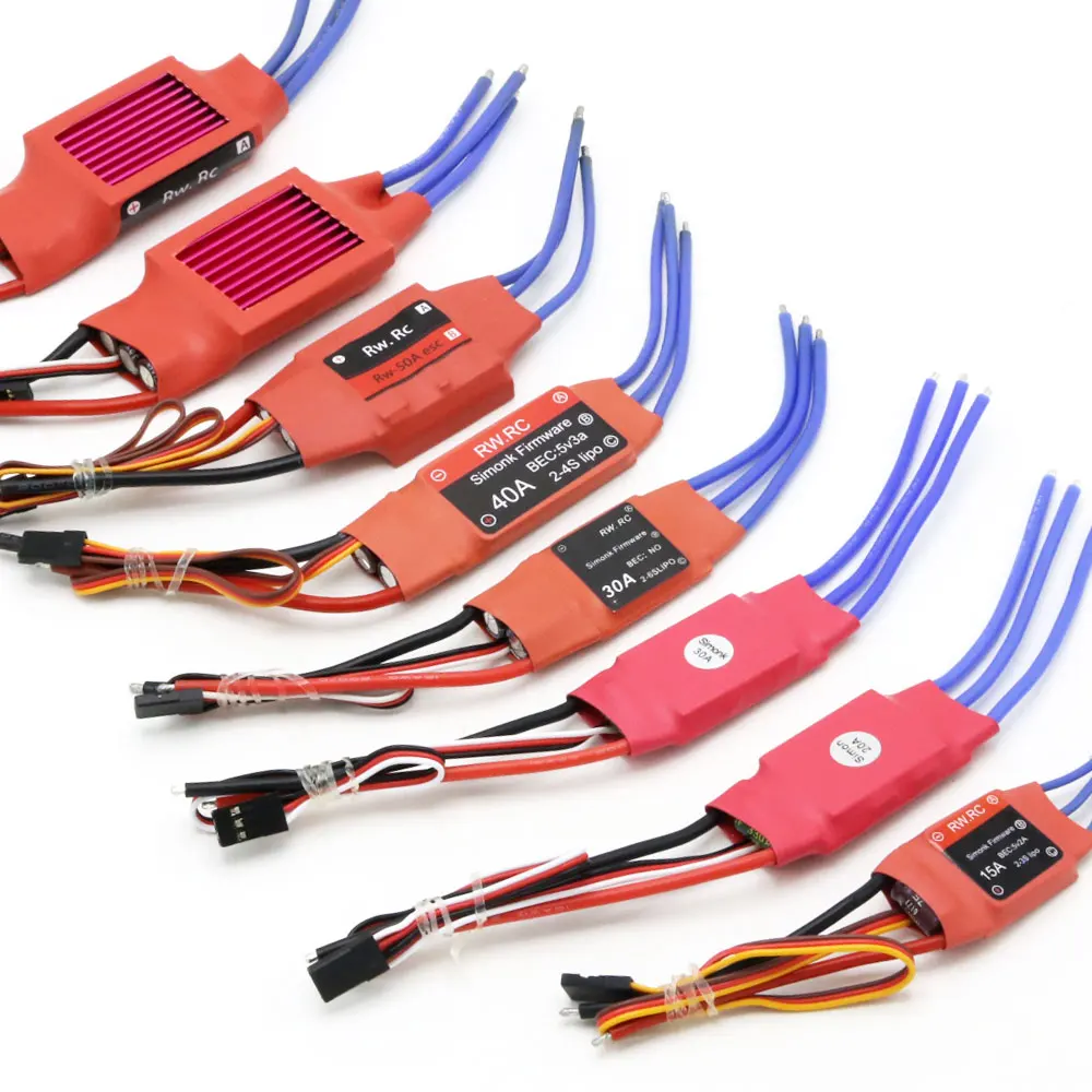 Hcb1fd98c25d049358975dc5ea054b17fl.webp Simonk 10A 12A 15A 20A 30A 40A 50A 70A 80A Firmware Electronic Speed Controller ESC for RC Multicopter Helicopter - Image 1