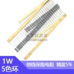 50pcs  1W Wire-wound Fuse Resistance Accuracy 5% 10 20 22 33 39 47 51 56 68 100 Ohm Wire Wound Resistor 10R 20R 22R 33R 39R 47R - Image 2