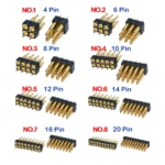 2 pcs Male Spring Loaded Pogo Pin Connector  4 6 8 10 12 14 16 20 Pin Dual Row Surface Mount SMT DIP Height 7.0mm Pitch 2.54 mm - Image 23