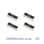 100pcs 0402*4 8P4R 2*4P SMD Network Resistor Array 0 4.7 5.1 10 22 33 47 49.9 51 100 220 1K 2K 3.3K 10K 100K 220K 470K Ohm 0R~1M - Image 2