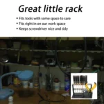 Screwdriver Storage Rack Holder Screwdriver Organizers for Hex Cross Screw Driver RC Tools Kit Organizers 30 Hole Without Tools - Image 9