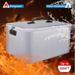 Fireproof & Water-Resistant Document Organizer Bag 4-Layer Large Space,File Storage Case with Lock Safe for Important Documents - Image 4