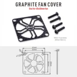 Rocket 40x40MM 30x30MM carbon cooling fan cover & M3 * 14mm 4pcs screws RC motor / electric regulating fan protection cover - Image 7