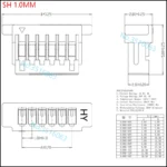 5/10pcs Sh 1.0 Sh1.0 Double Header 10cm 2/3/4/5/6/8 Pin Female Plug Connector With Wire 1.0mm 2p/3p/4p/5p Cable Same Direction - Image 8