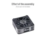 Rocket 40x40MM 30x30MM carbon cooling fan cover & M3 * 14mm 4pcs screws RC motor / electric regulating fan protection cover - Image 5